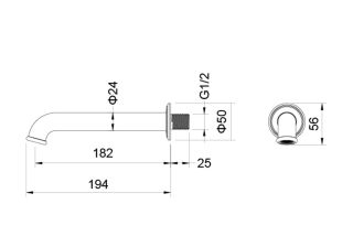 Излив для ванны Aquatek AQ1541MB черный